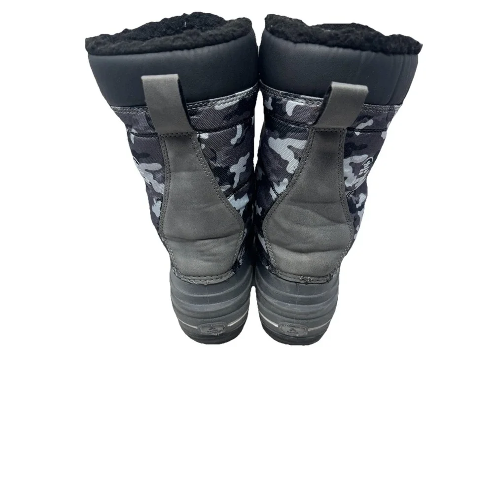 🔥Kamik 💰Waterproof 🖤🩶🖤Lined Winter Snow Boots Camo Army Print ‎ Sz 7$125